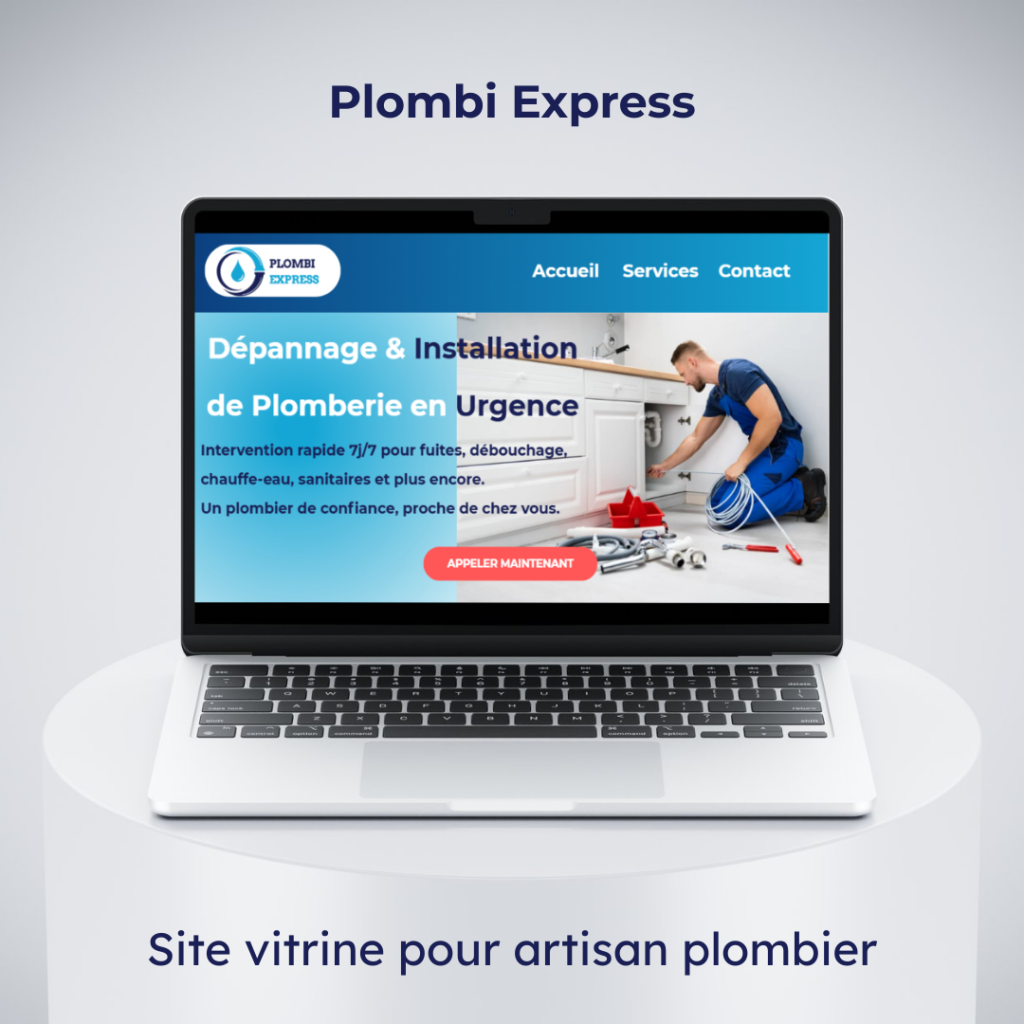 Maquette site internet plombier – Plombi Express